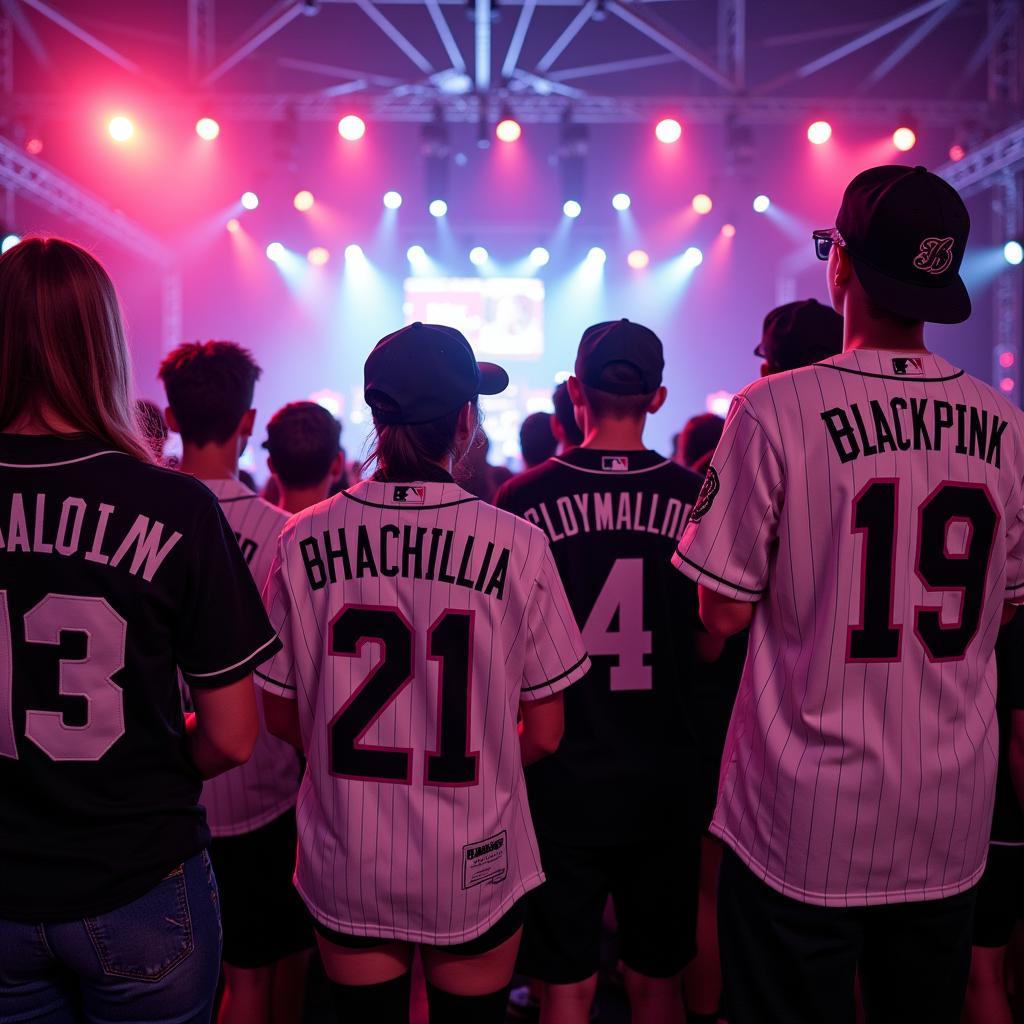 Blackpink Concert with Fans in Jerseys