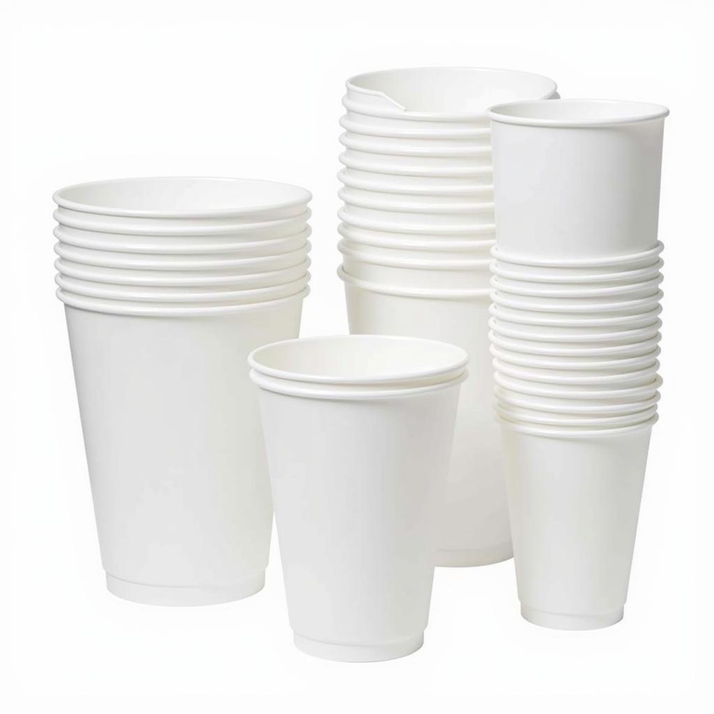 Variety of blank stadium cups for different purposes