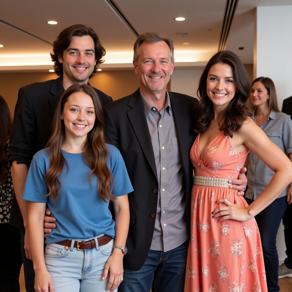 Bob Nutting with his family at a public event.