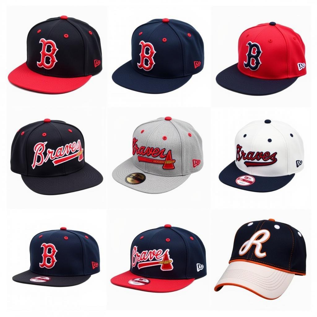 Different Styles of Boston Braves Hats