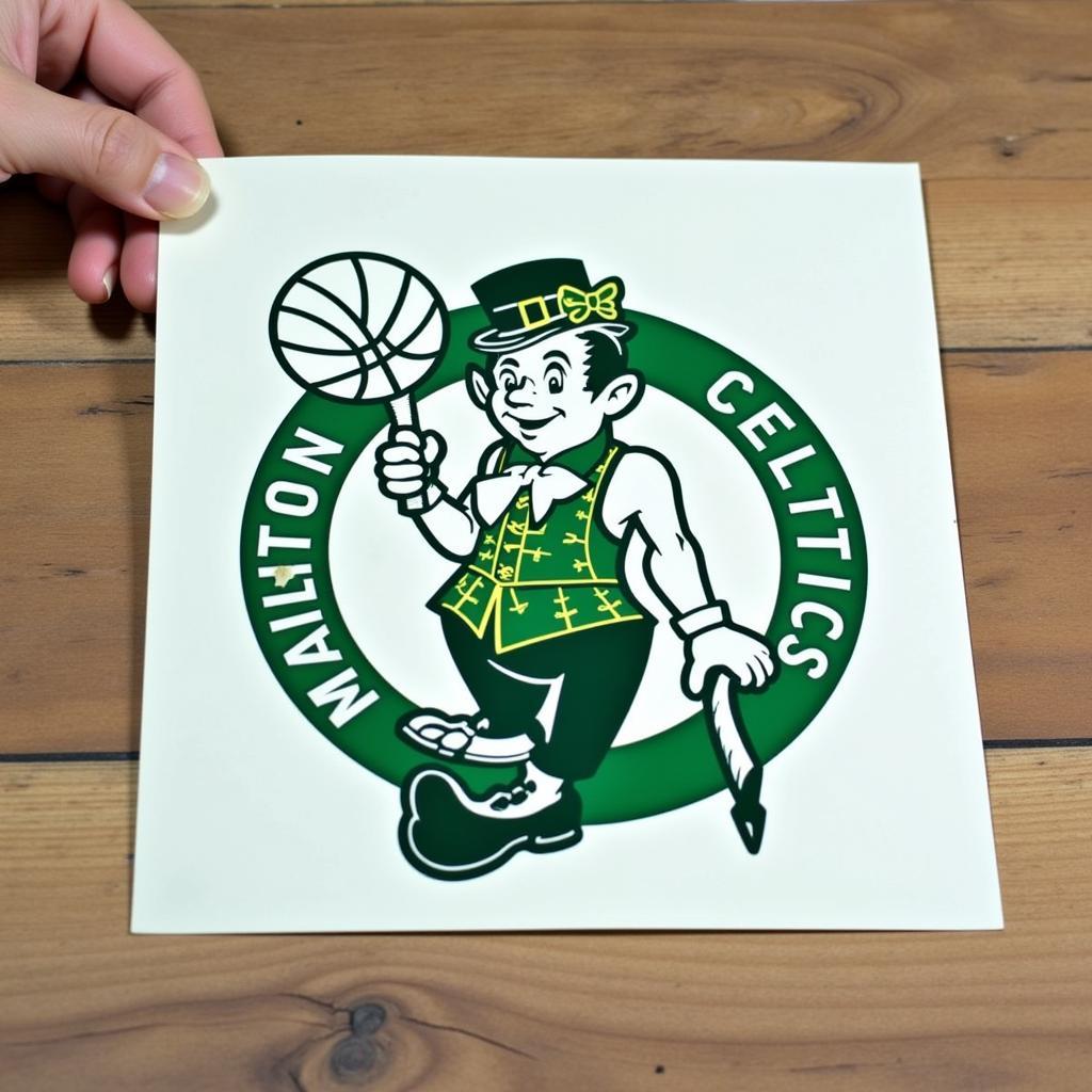 Example of a Boston Celtics Logo Stencil