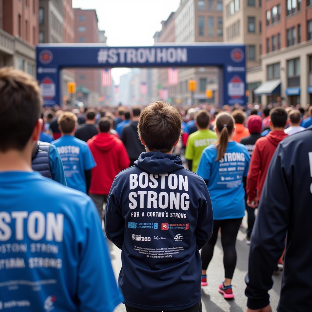 Boston Strong Clothing at Marathon Finish Line