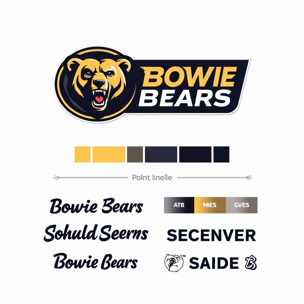 Bowie Bears Logo Color Palette and Font Choices