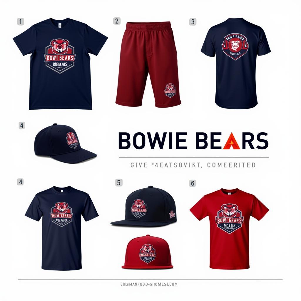 Examples of Bowie Bears Merchandise Featuring the Logo