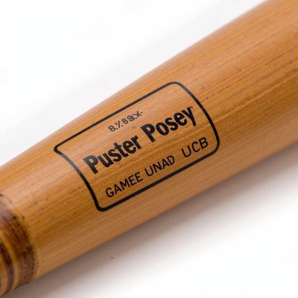 Buster Posey's Bat Close-up