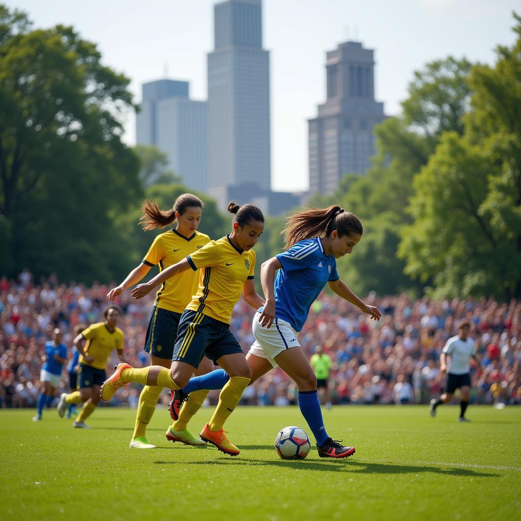 Central Park Invitational Football Match Scene