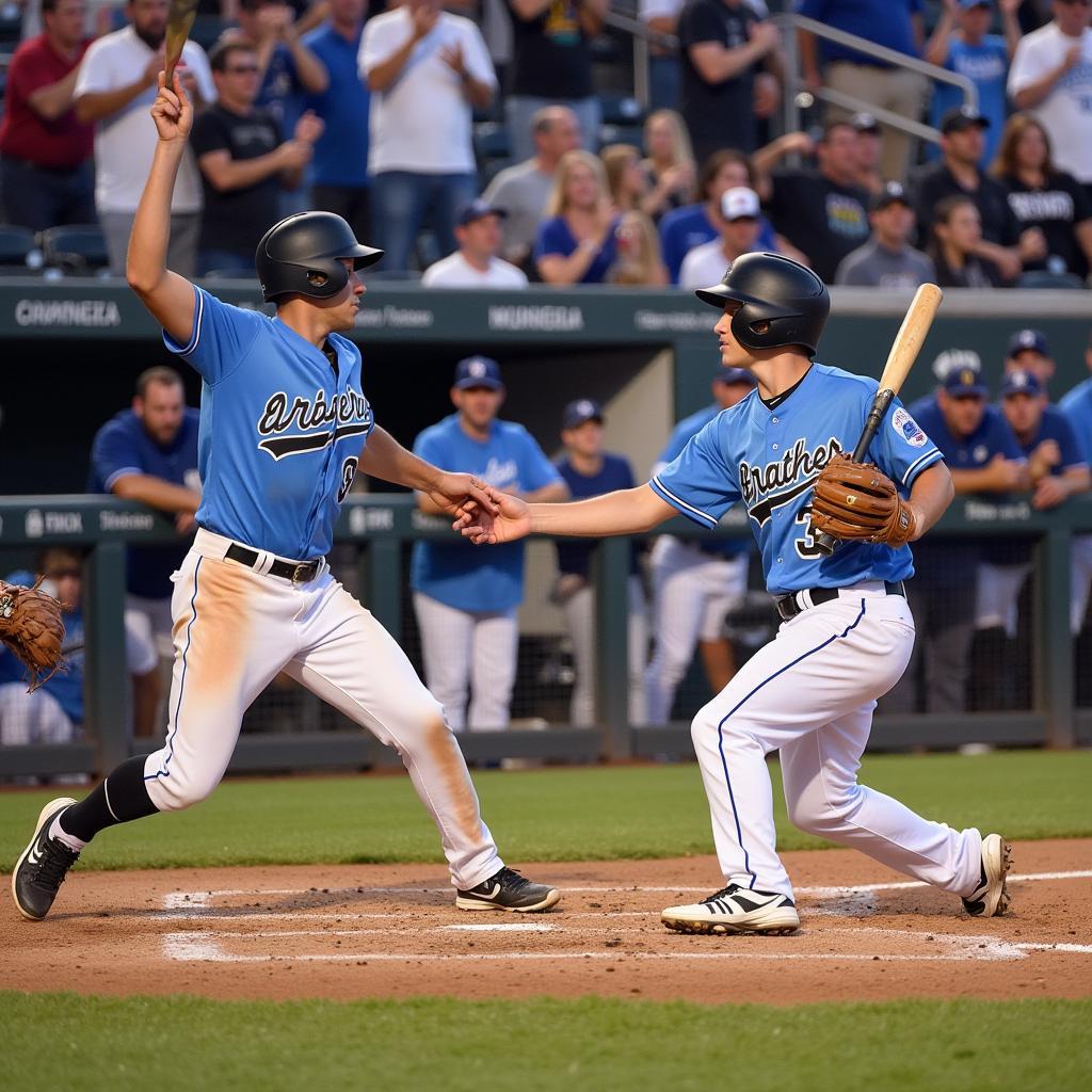 Central Wisconsin Impact Baseball Game Action