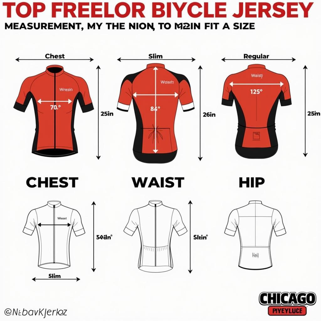 Chicago Bicycle Jersey Sizing Guide