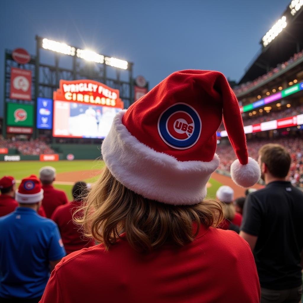 Chicago Cubs Santa Hat at Wrigley Field