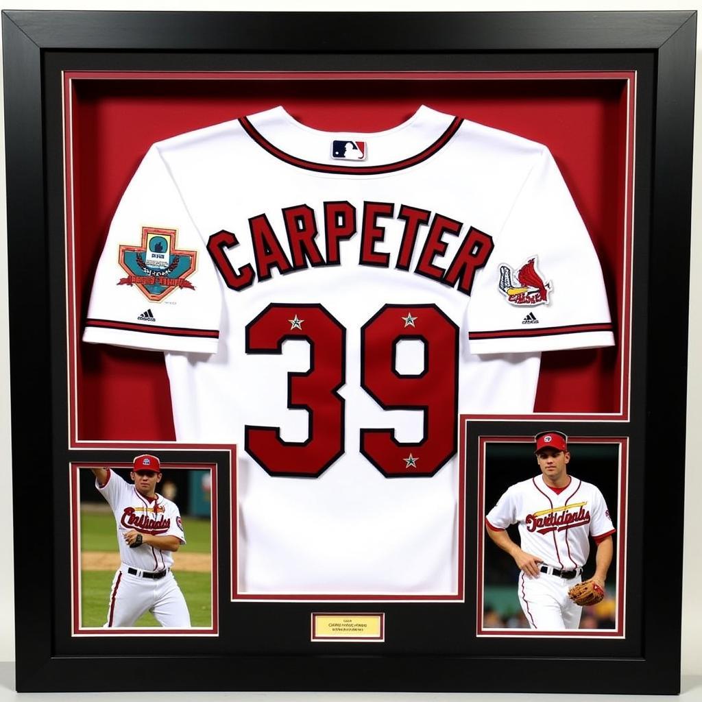 Chris Carpenter Autographed Jersey Displayed