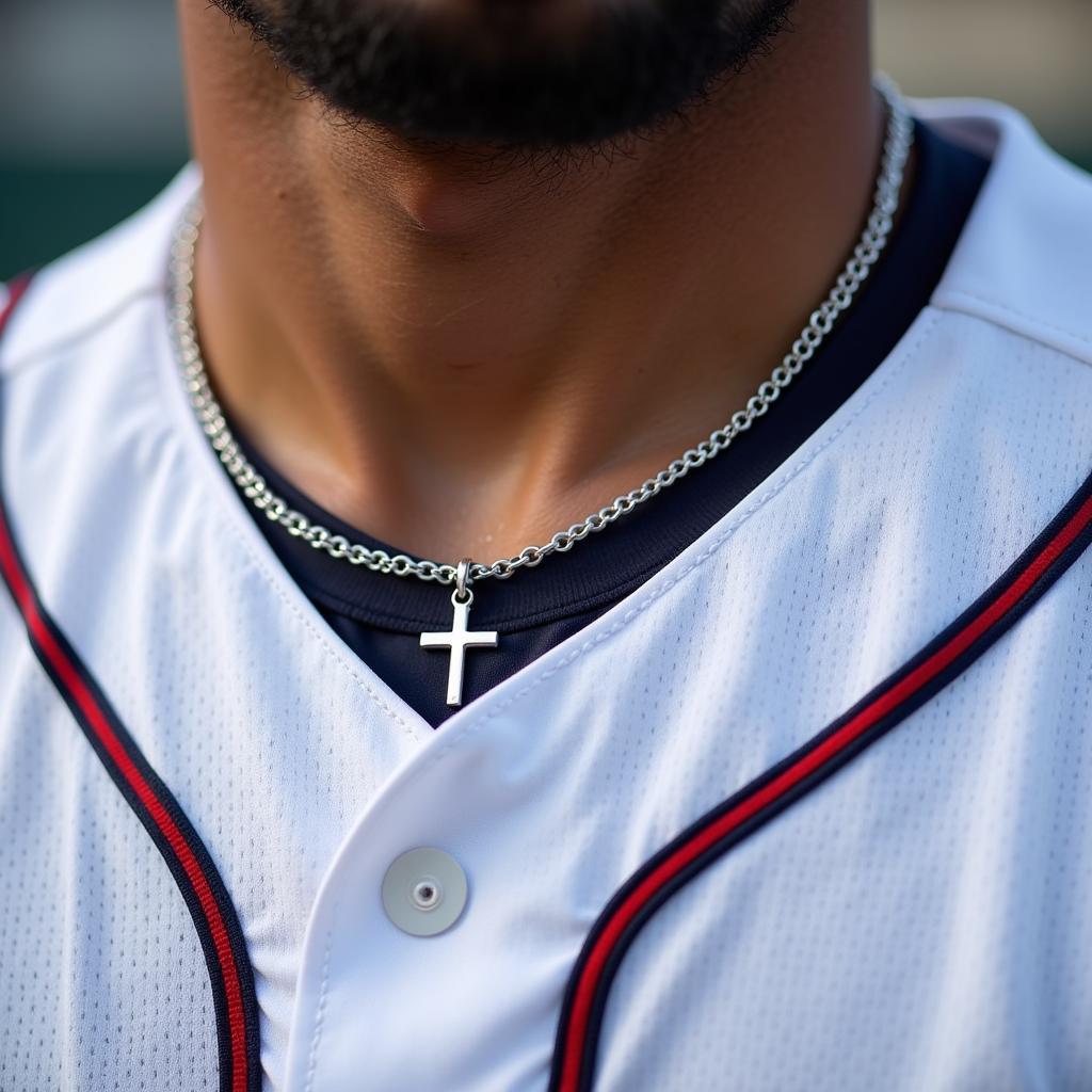 Christian Baseball Necklace Cross Pendant