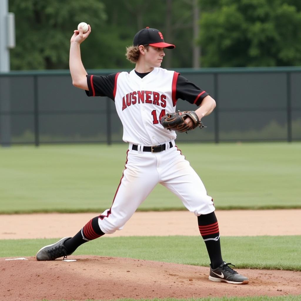 Christian Bates during his high school baseball career