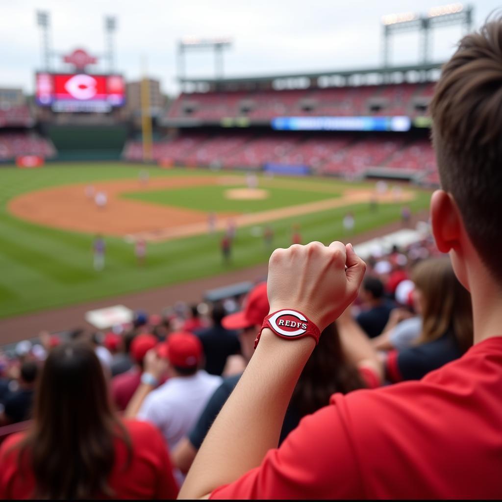 Cincinnati Reds Bracelet on Game Day