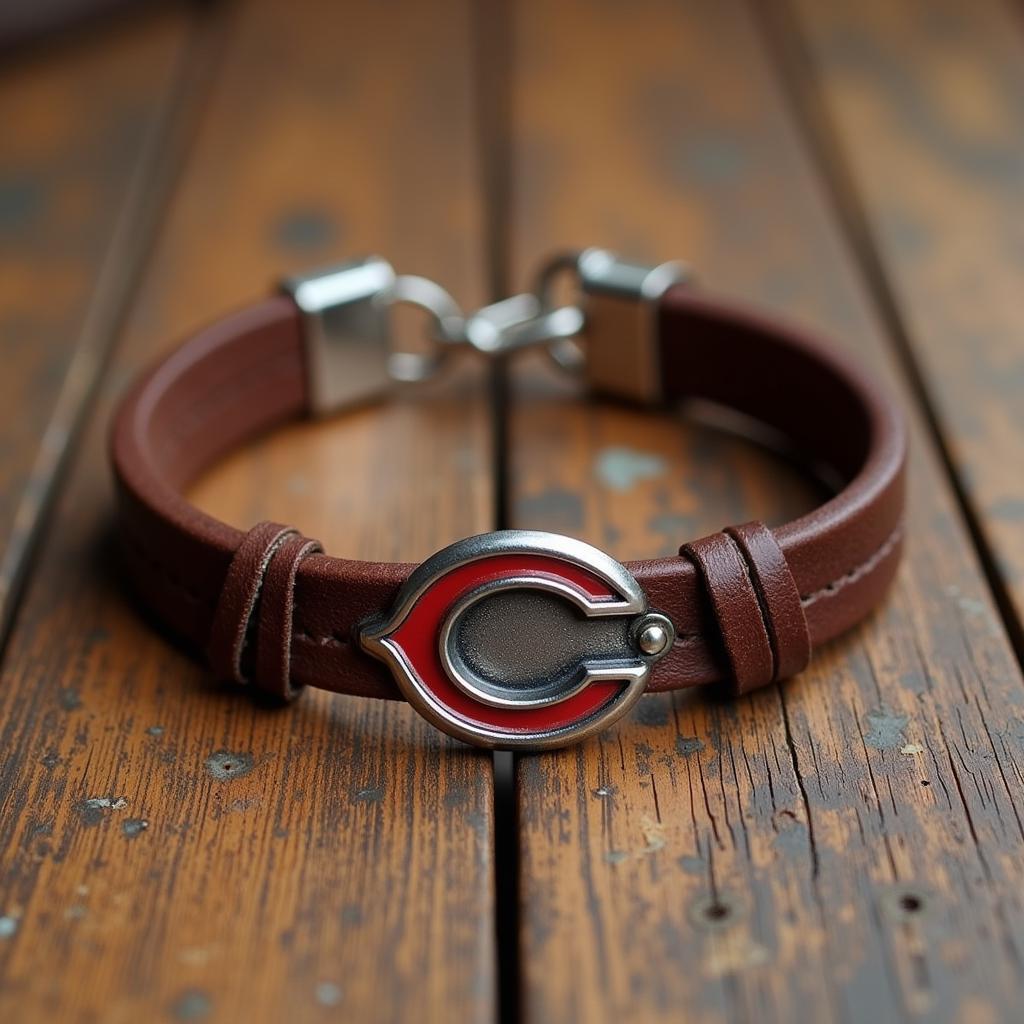 Cincinnati Reds Leather Bracelet