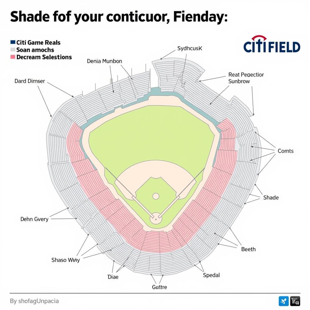 Citi Field Sun Exposure Diagram Throughout the Day