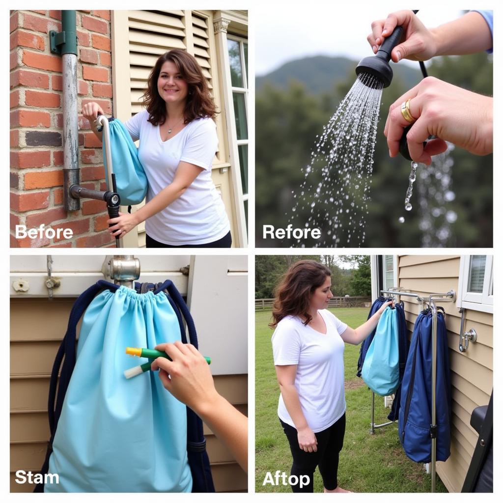 Cleaning a horse diaper bag after use