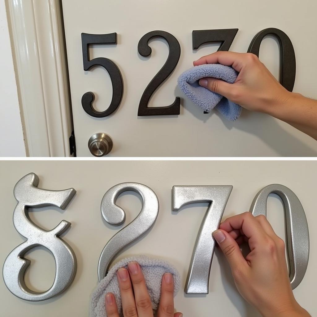 Cleaning Metal House Numbers to Maintain Shine