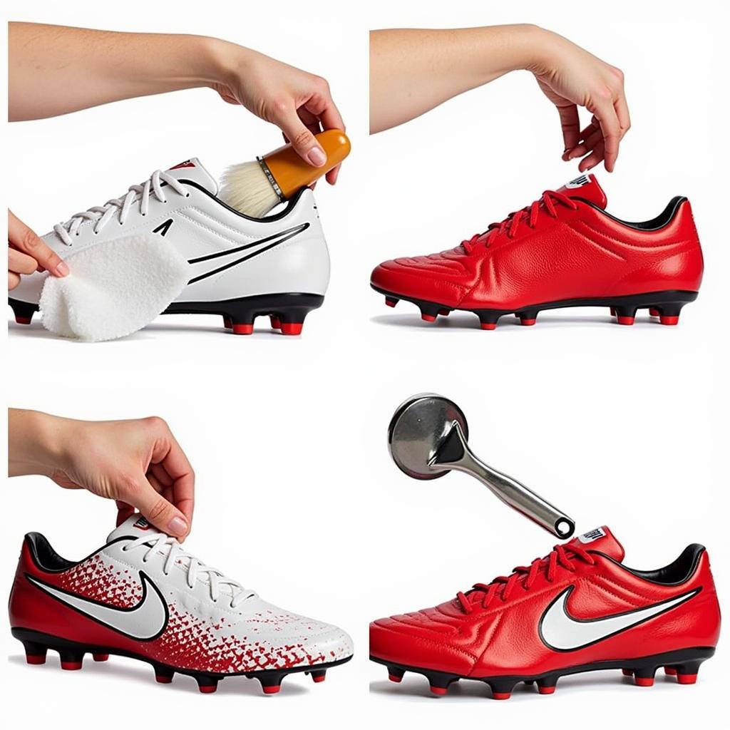 Cleaning and Maintaining Your White and Red Nike Tiempos