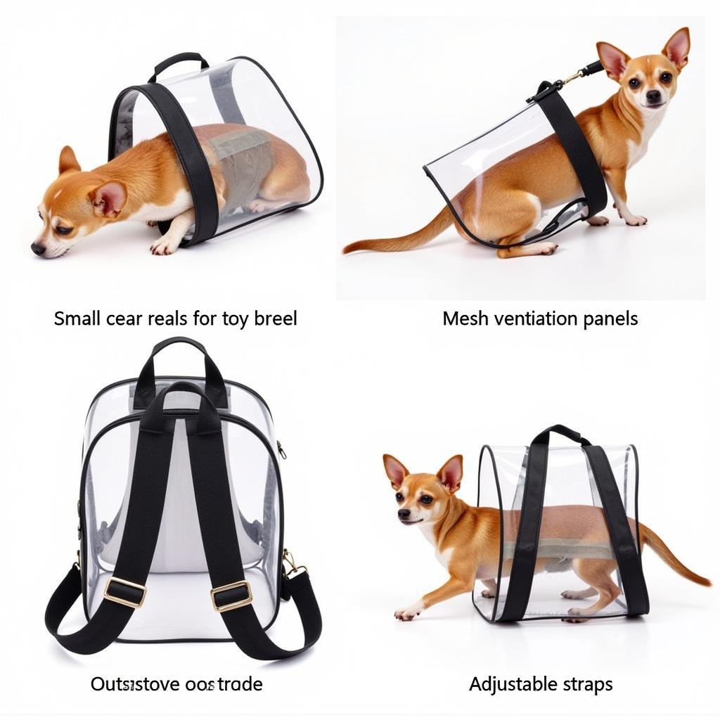 Clear Dog Backpack Designed for Small Dog Breeds