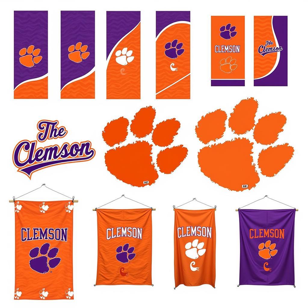 Different Clemson Beach Towel Designs and Logos