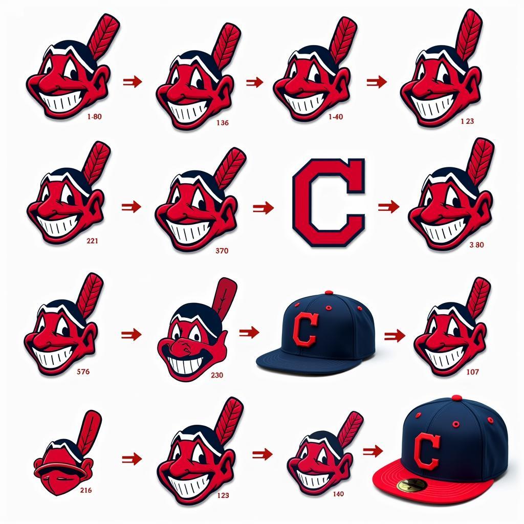 Historical Evolution of Cleveland Indians Hat Logos