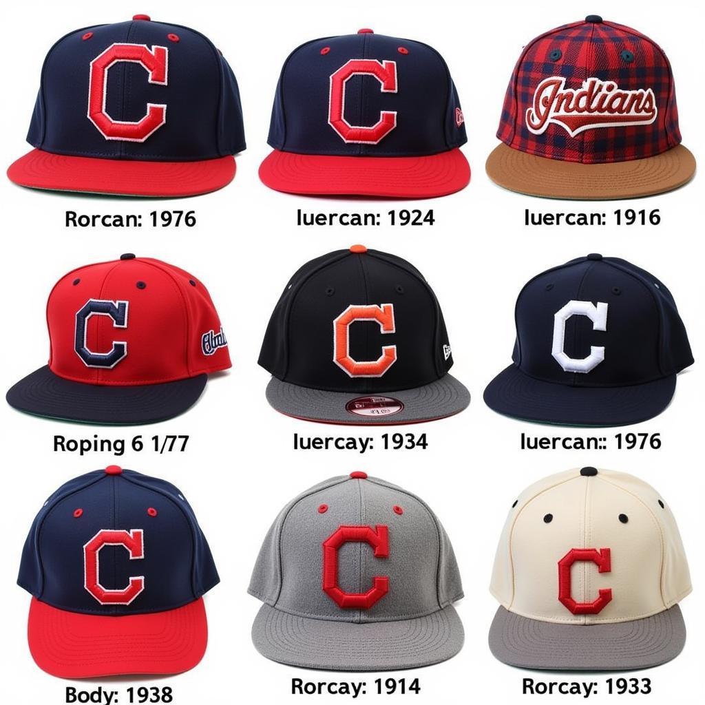 Vintage Cleveland Indians Hats Collection