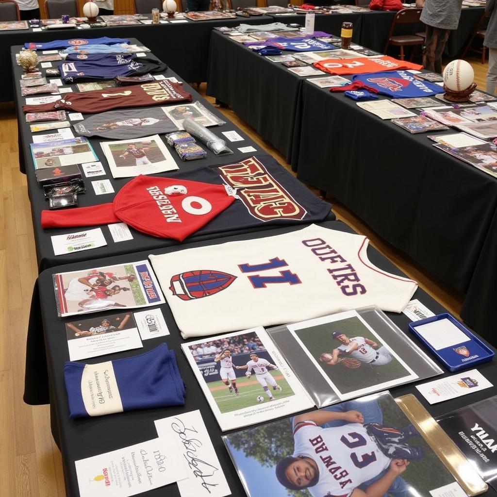 Clevenger Auction Sports Memorabilia Display