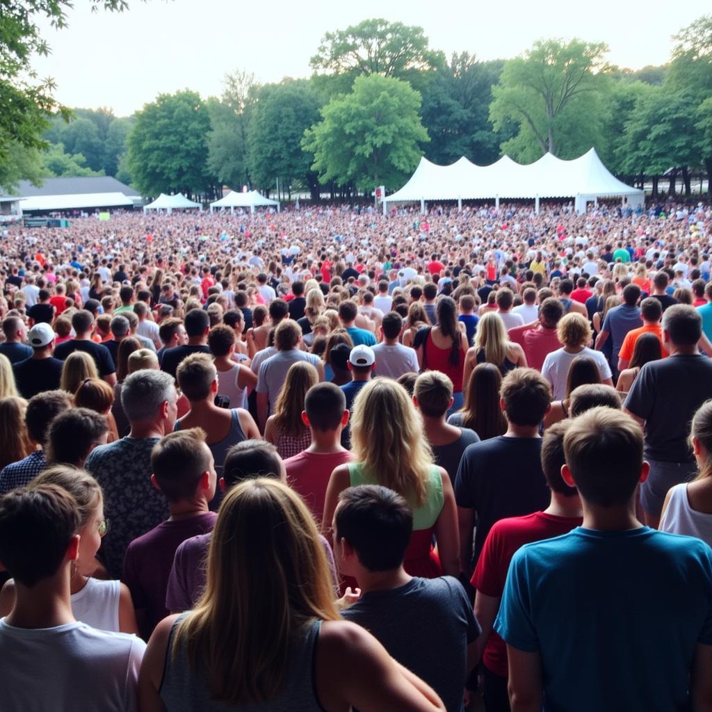 Crowd enjoying the music at Concert on the Green Smyrna