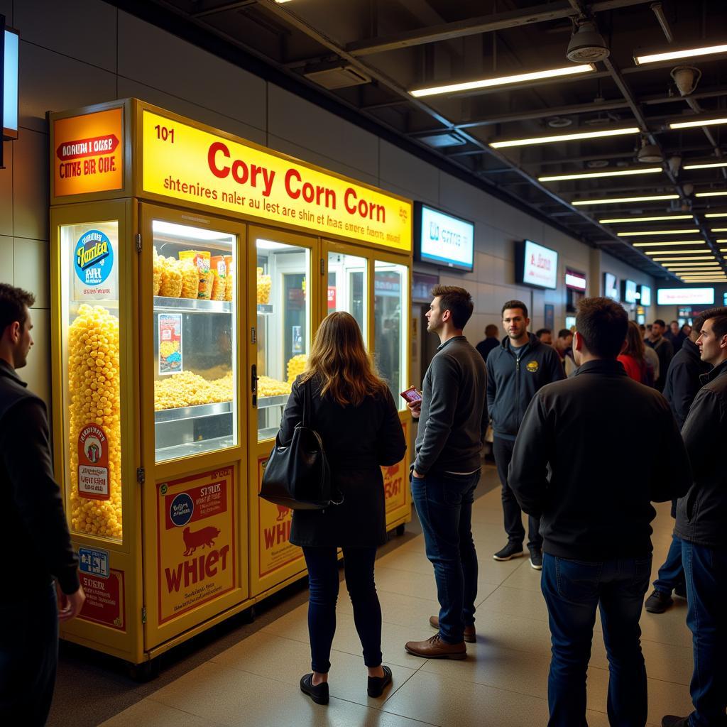 Corn vending machine at a stadium