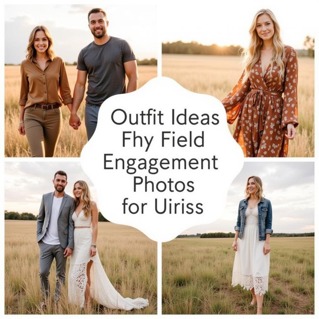 Couple Outfit Ideas for Field Engagement Photos