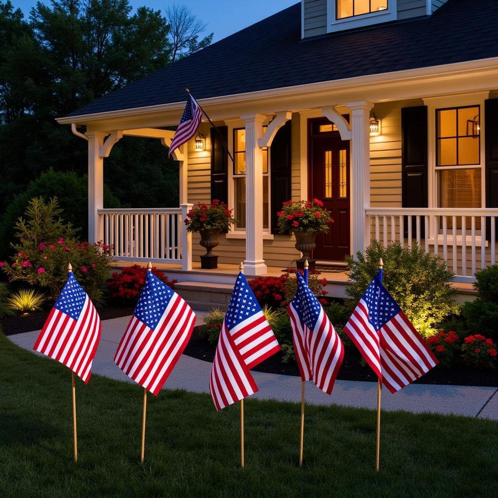 Creative 4th of July Yard Flag Display Ideas