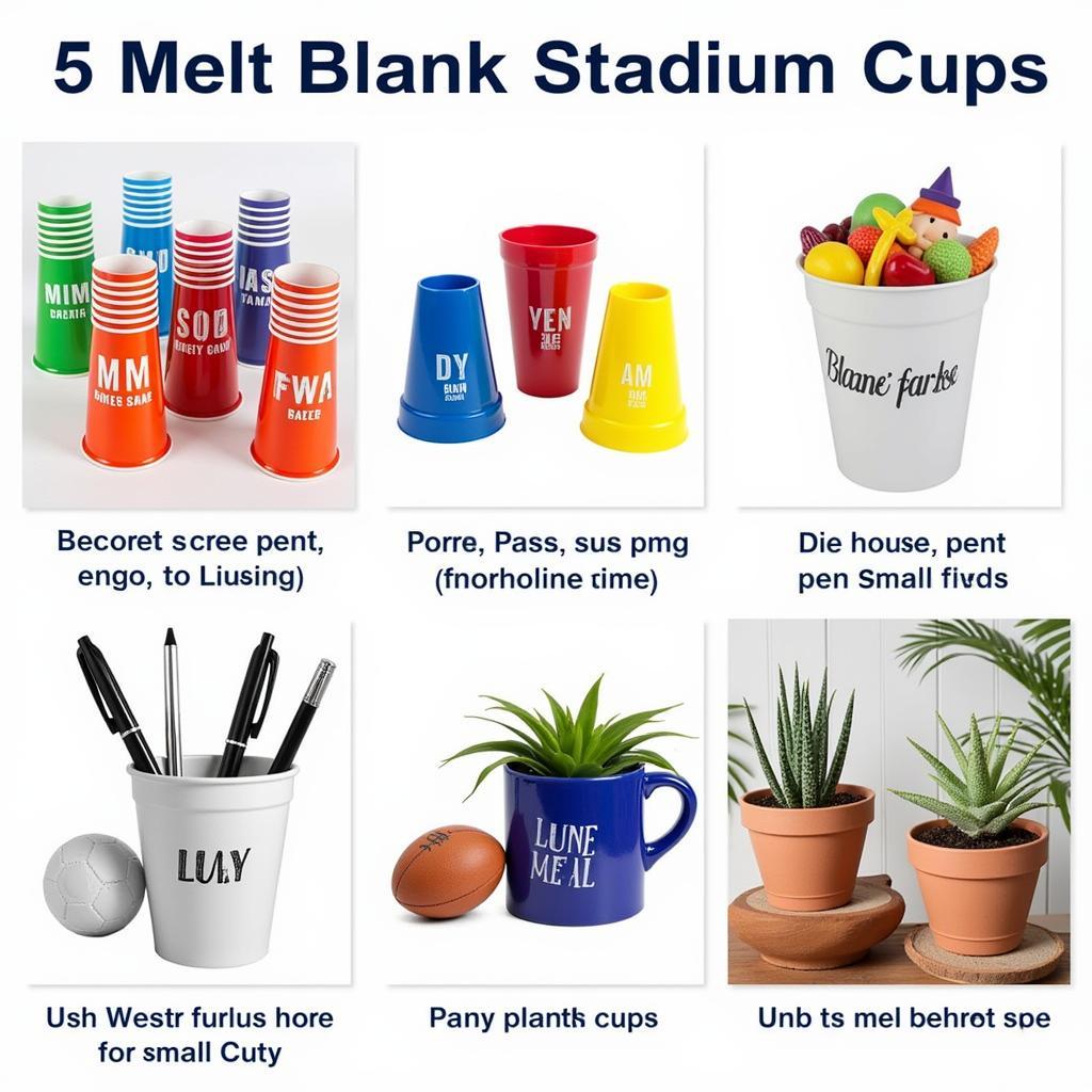 Creative uses for blank stadium cups beyond sporting events