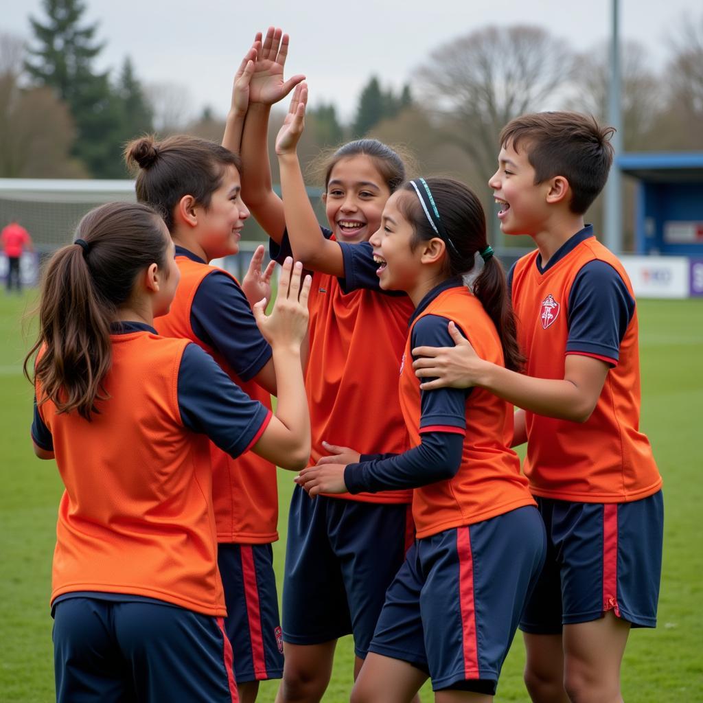 Cubs Scout Team Celebrates a Goal