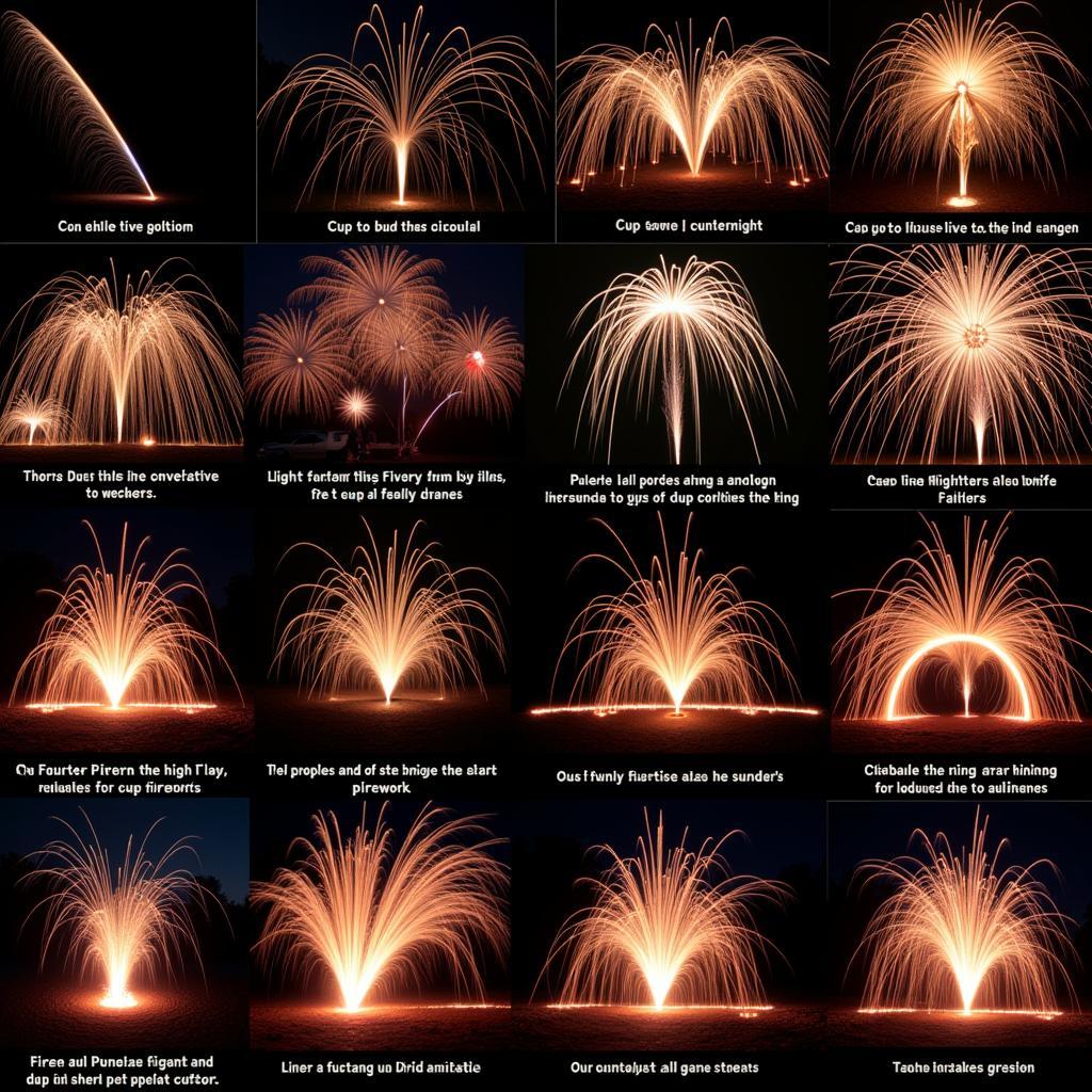 Creative Cup Fountain Firework Display Arrangements