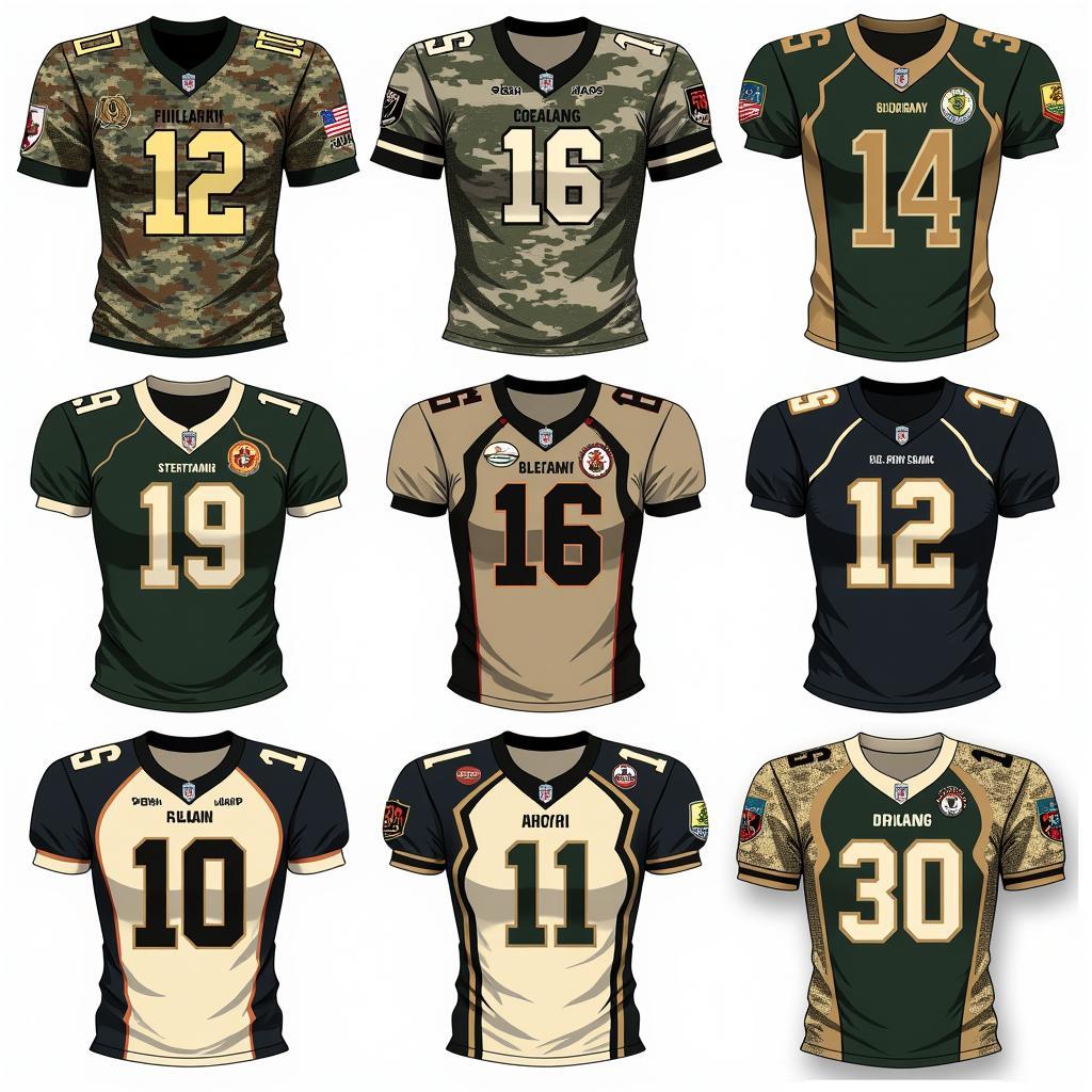 Custom Army Football Jersey Design Inspiration