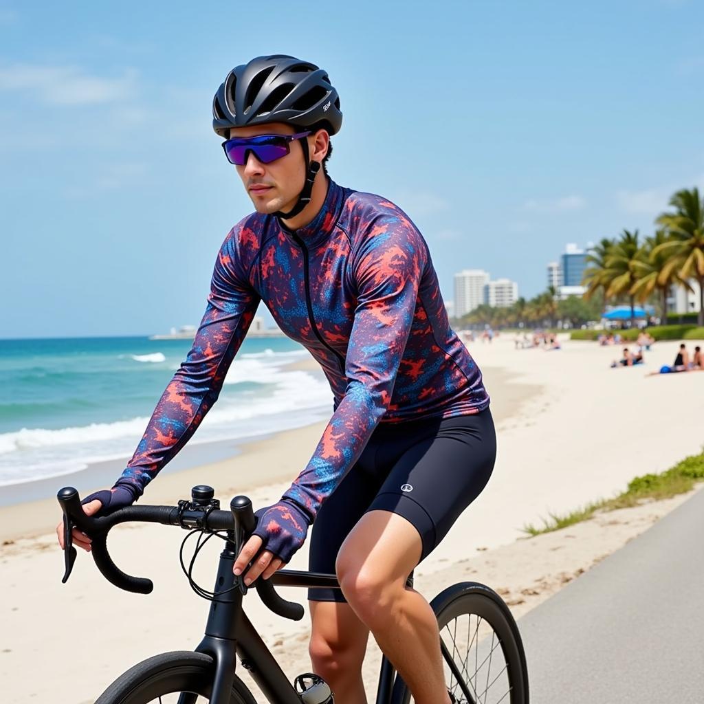 Custom Cycling Base Layer on Miami Beach