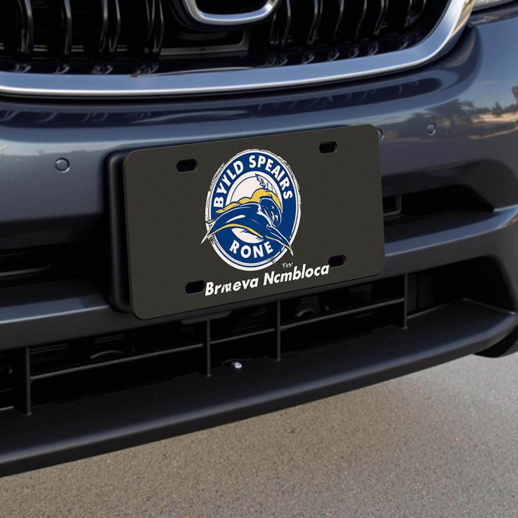 Custom engraved license plate for a sports fan