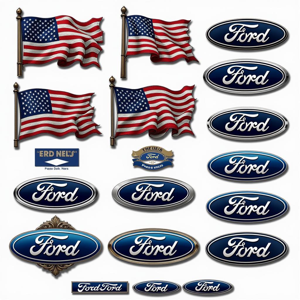 Custom-Designed Ford Flag Emblems