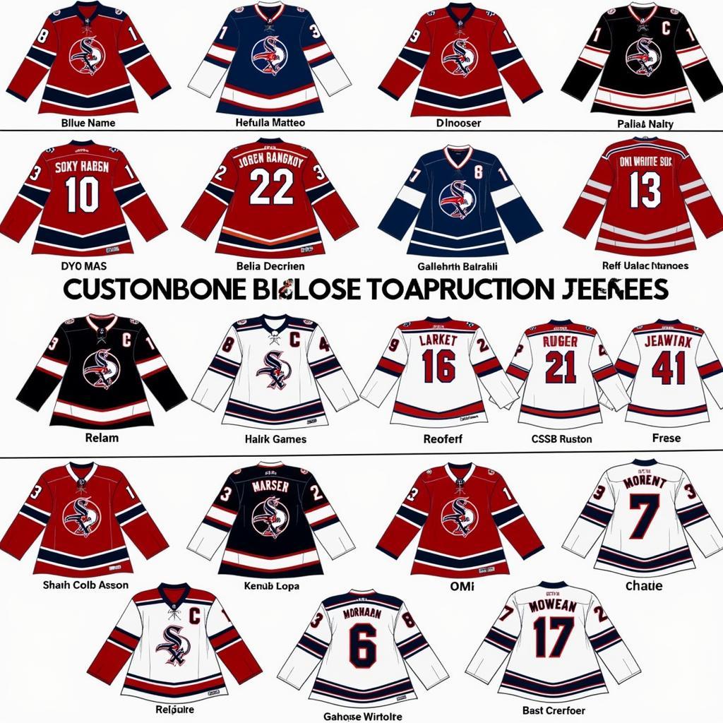 Custom White Sox Hockey Jersey Design Options