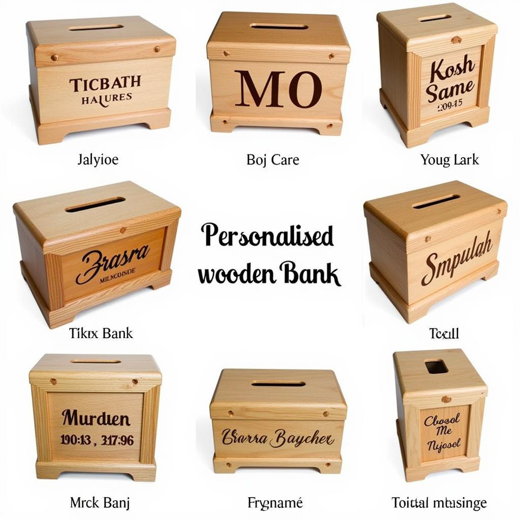 Custom Wooden Money Bank Designs