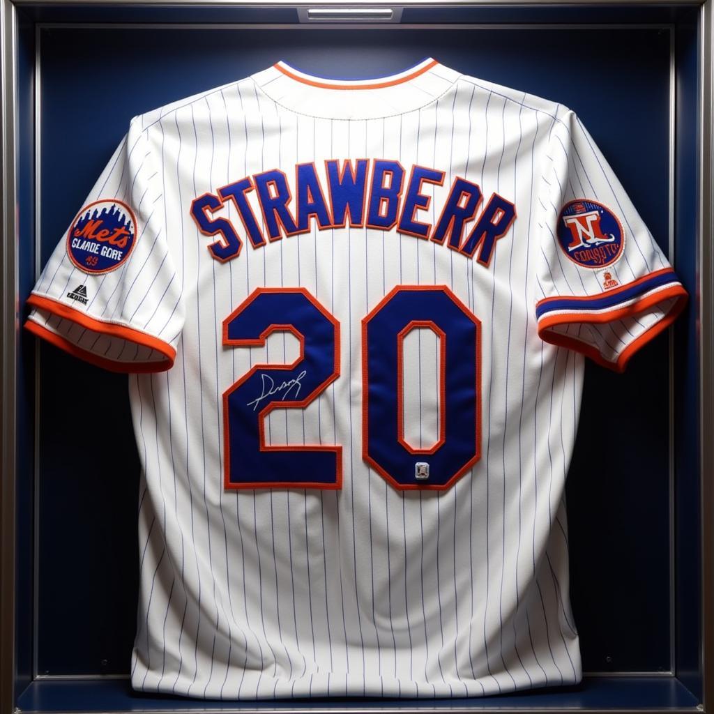 Darryl Strawberry Autographed Mets Jersey