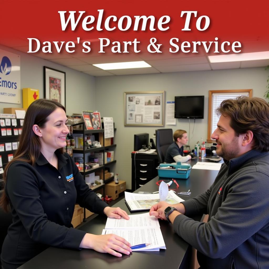 Dave's Parts & Service Customer Service Desk