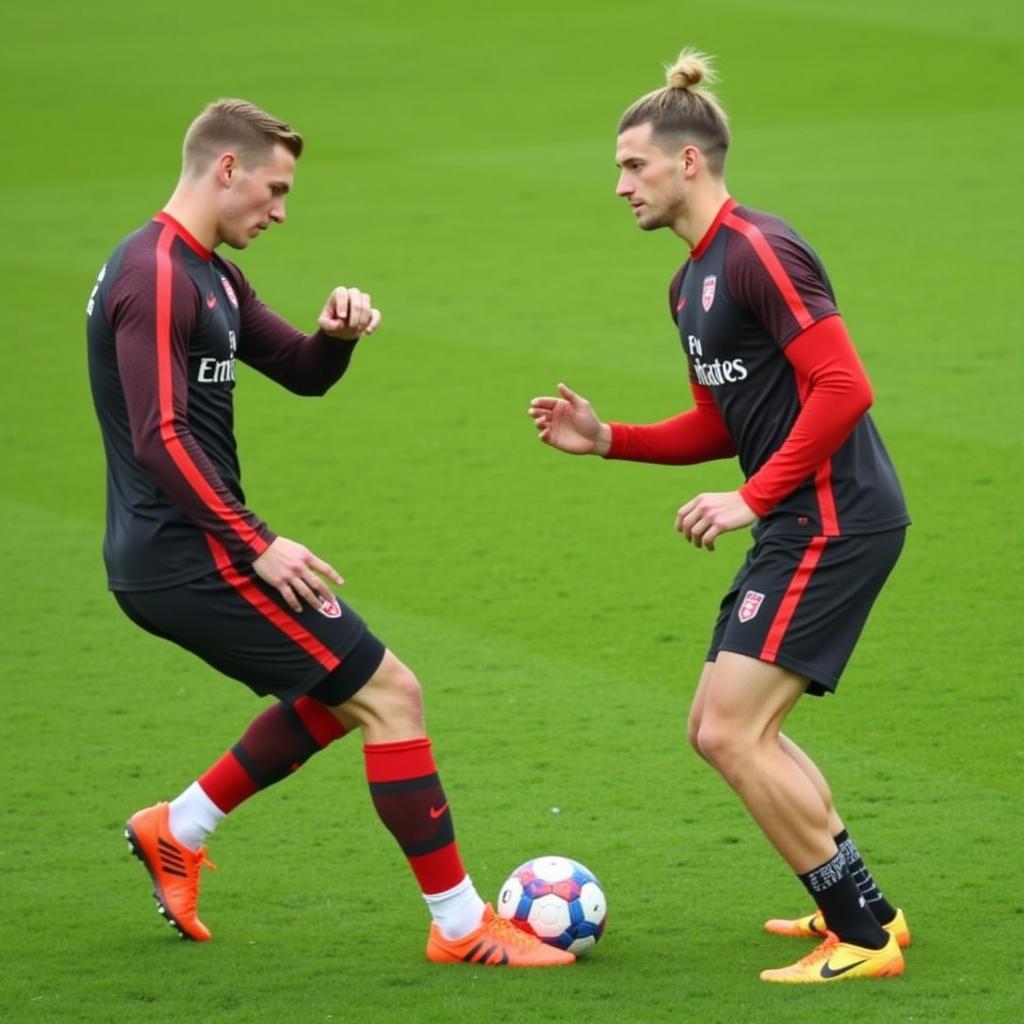 De Jong Demonstrates a Passing Drill