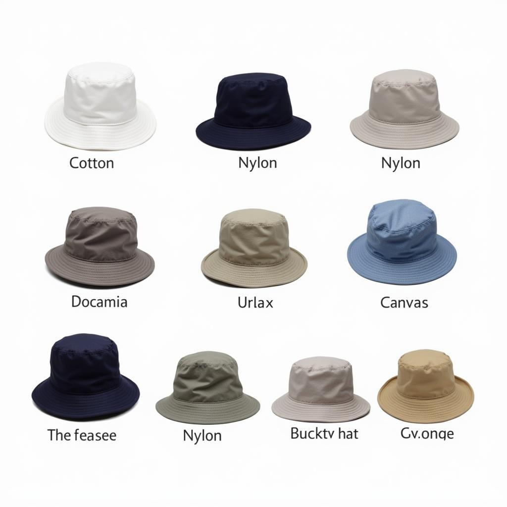 Variety of Bucket Hat Materials