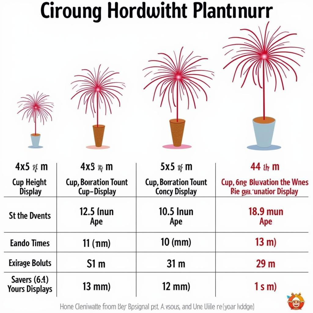 Various Cup Fountain Firework Sizes Available