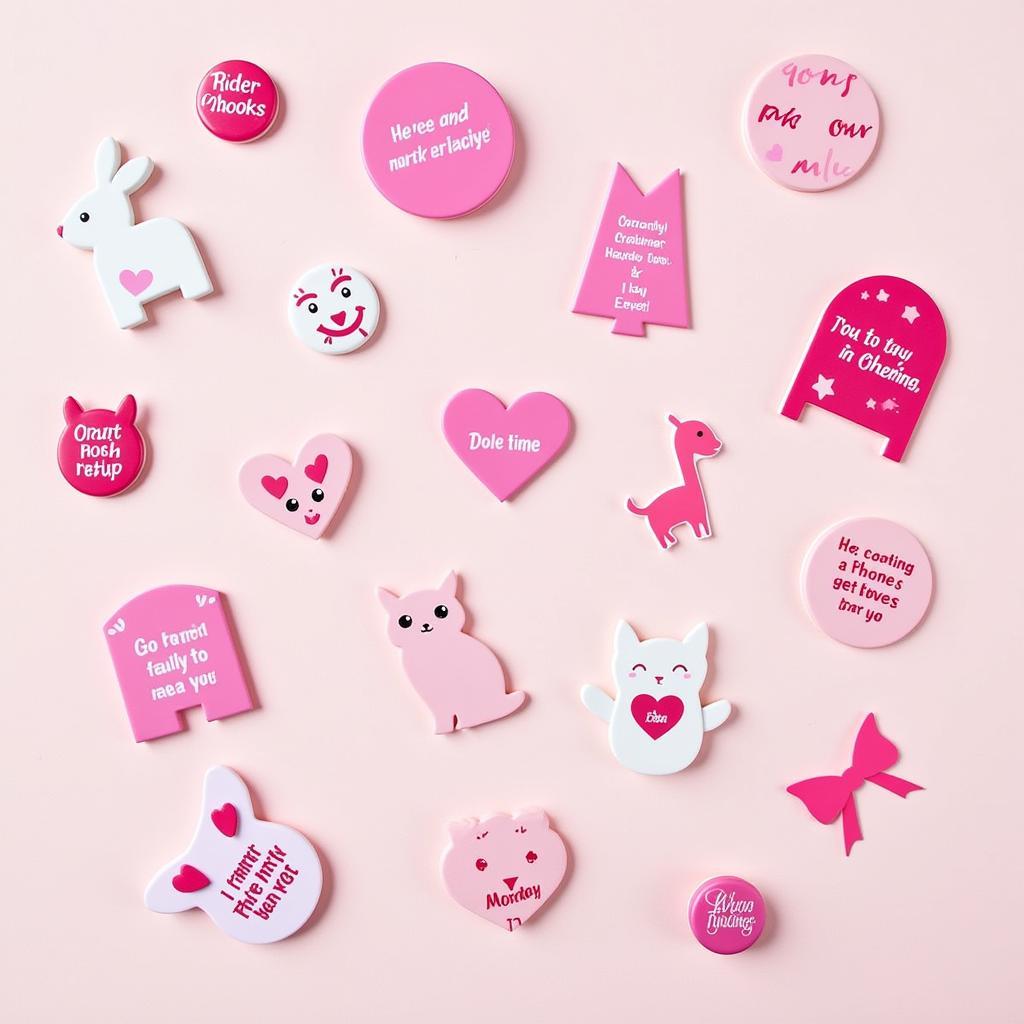 Variety of Pink Magnets