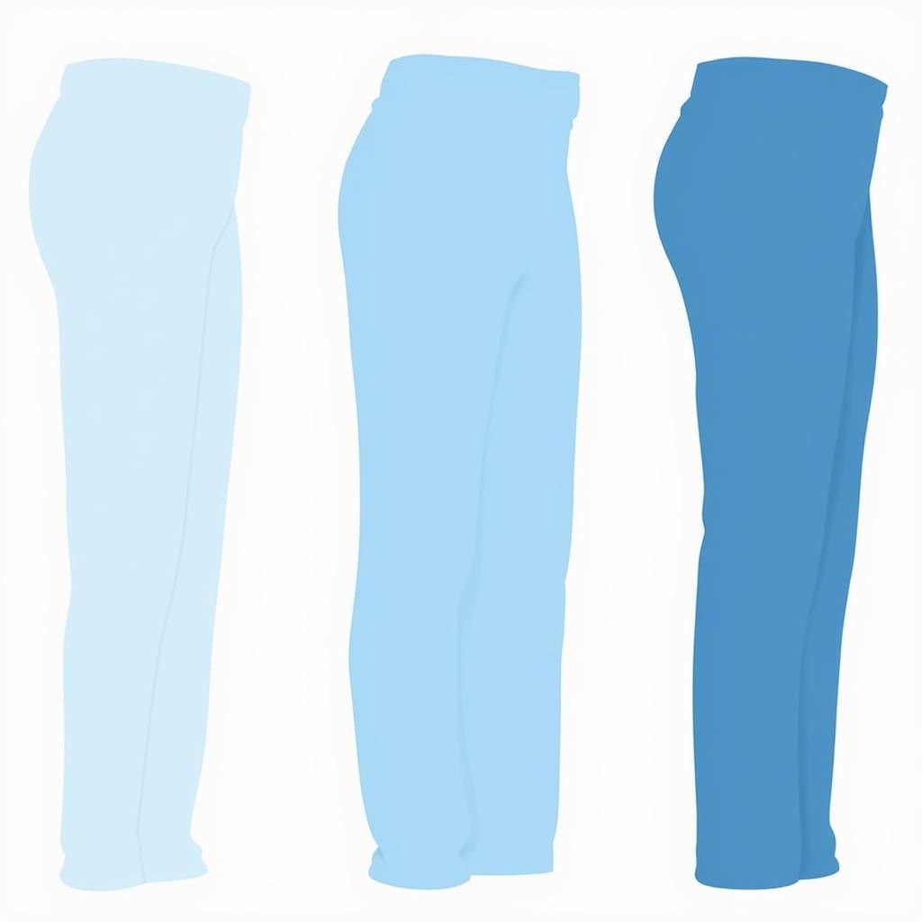 Different Shades of Powder Blue Baseball Pants