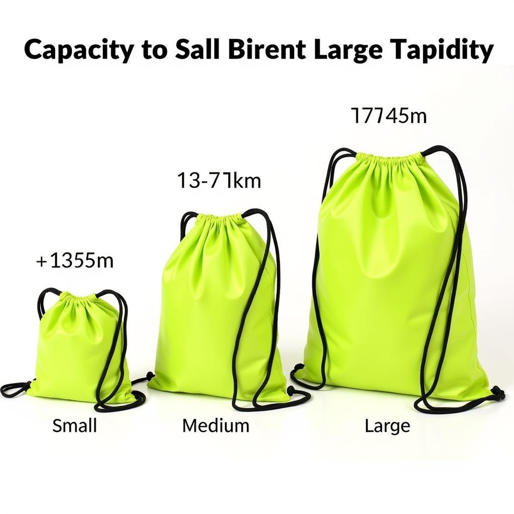 Comparison of Different Sizes of Softball Drawstring Bags