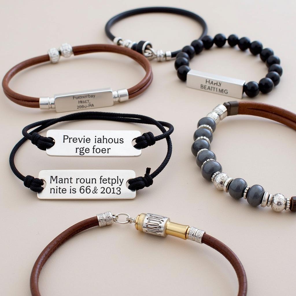 Various Styles of Personalized Father Bracelets