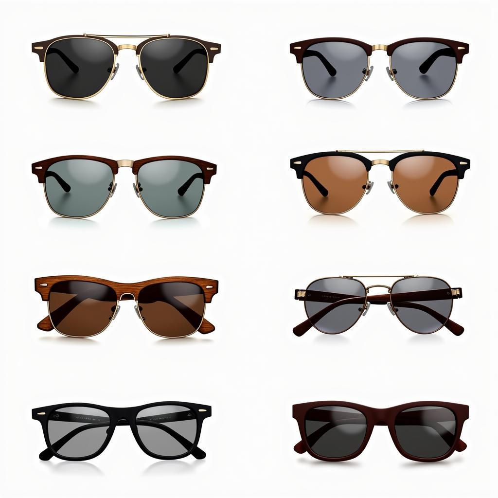 Various styles of pirate sunglasses